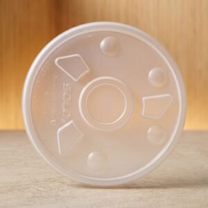 TAPA PLASTICA PS 14_OZ 95MM 414 POPOTE TRANSLUCIDA CONVERMEX CAJA 20X50 1000