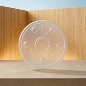TAPA PLASTICA PS 12_OZ 90MM 412 POPOTE TRANSLUCIDA CONVERMEX CAJA 20X50 1000