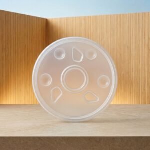 TAPA PLASTICA PS 8_OZ 82MM 408 POPOTE TRANSLUCIDA CONVERMEX CAJA 20X50 1000