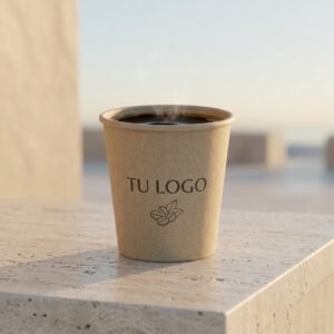 VASO DE PAPEL KRAFT ECOLÓGICO PARA BEBIDAS CALIENTES (50 UNIDADES)