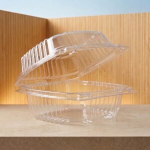 DELIBISAGRA PLASTICA PET 11X11 CHICA TRANSPARENTE CONVERPRO CAJA 5X100 500 E