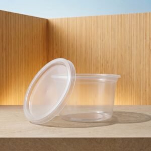 ENVASE PLASTICO PP 1/4L 8_OZ 114MM TRANSLUCIDO WAU! CAJA 20X25 500 C