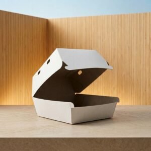 CONTENEDOR PAPEL 6X6 CA?ATEK BURGER P0S_GR NATURAL BIOFORM CAJA 18X25 450 U