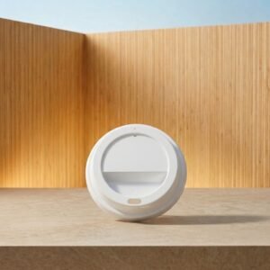 TAPA PLASTICA PS 12_20 OZ 90MM P/V PAPEL BEBIDA CALIENTE BLANCA CONVERPRO CAJA 20X50 1000