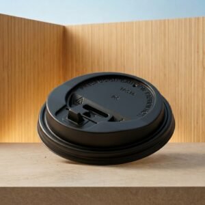 TAPA PLASTICA PS 12_20 OZ 90MM P/V PAPEL BEBIDA CALIENTE NEGRO CONVERPRO CAJA 20X50 1000