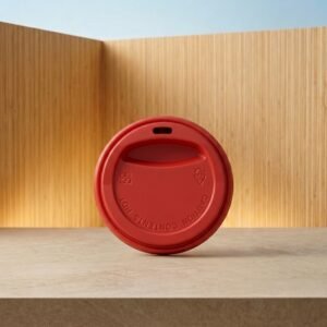 TAPA PLASTICA PS 12_20 OZ 90MM P/V PAPEL BEBIDA CALIENTE ROJA CONVERPRO CAJA 10X100 1000