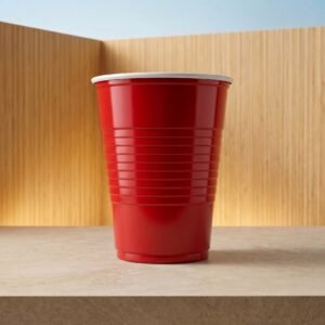 VASO PLASTICO PS 16_OZ 95MM BICOLOR ROJO 2018 CAJA 25X20 500